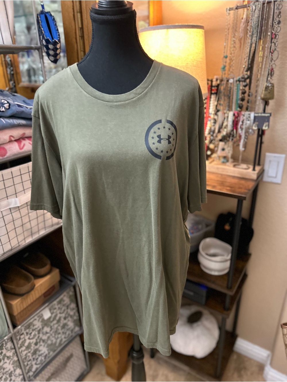 Under Armour Olive Green Short Sleeve Logo Tee